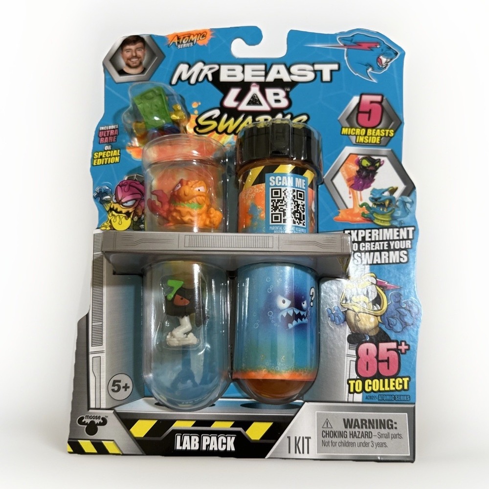 Mr Beast Lab Pack Atomic Series Lab Swarms with 5 Micro Beasts Inside New Sealed